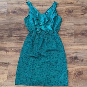 Mossimo Supply Co Green Ruffle Midi Dress